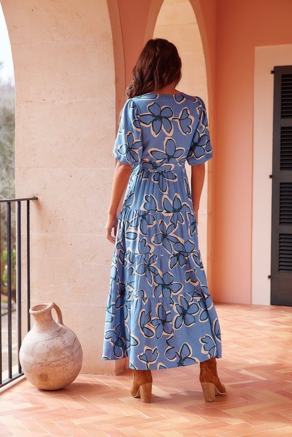 Bee Maxi Dress In Bluebell