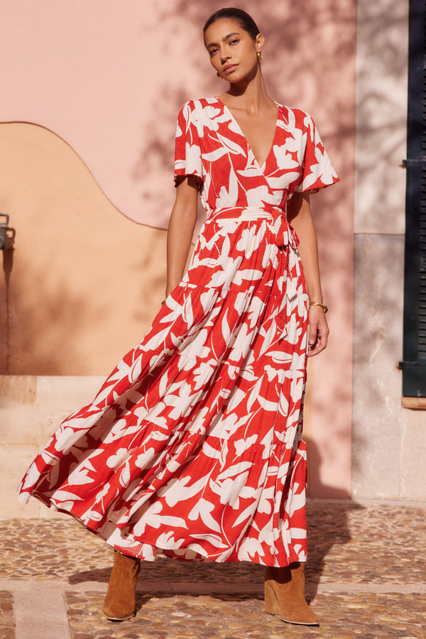 Cassia Maxi Dress In Valencia