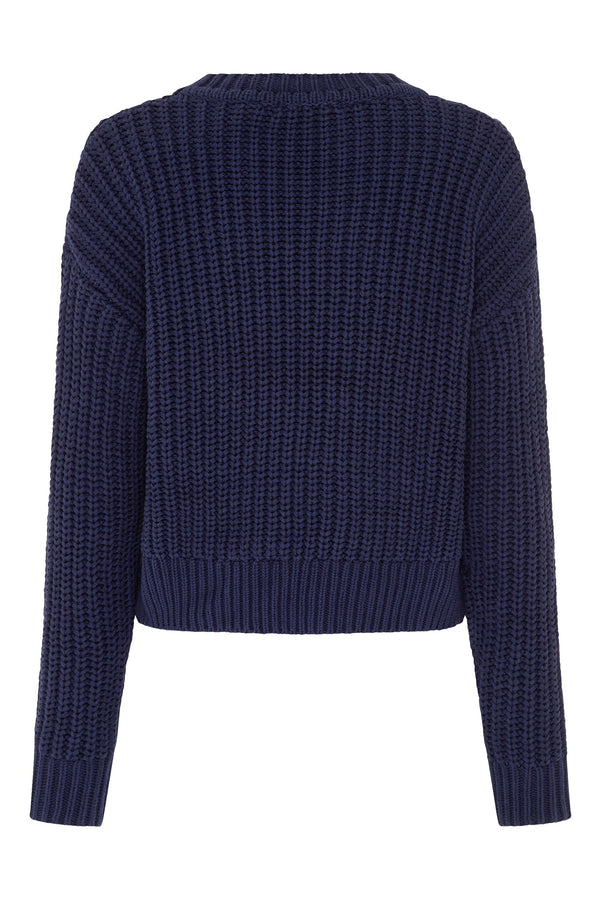 Elkie Knit Jumper In Indigo