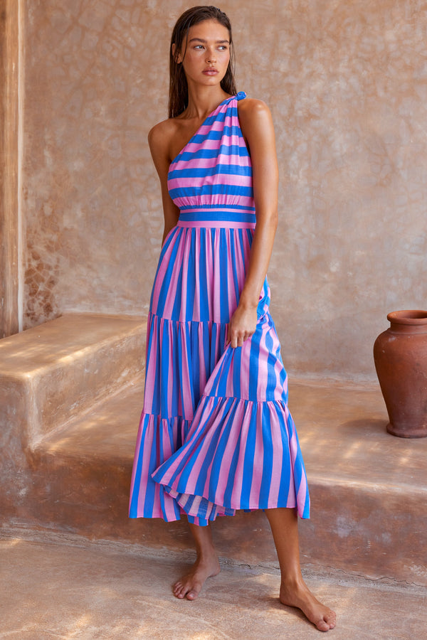 Calypso Dress In Gelato Stripe