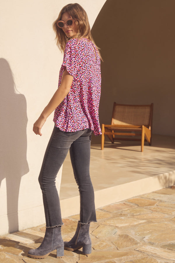 Daisy Top In Pomegranate