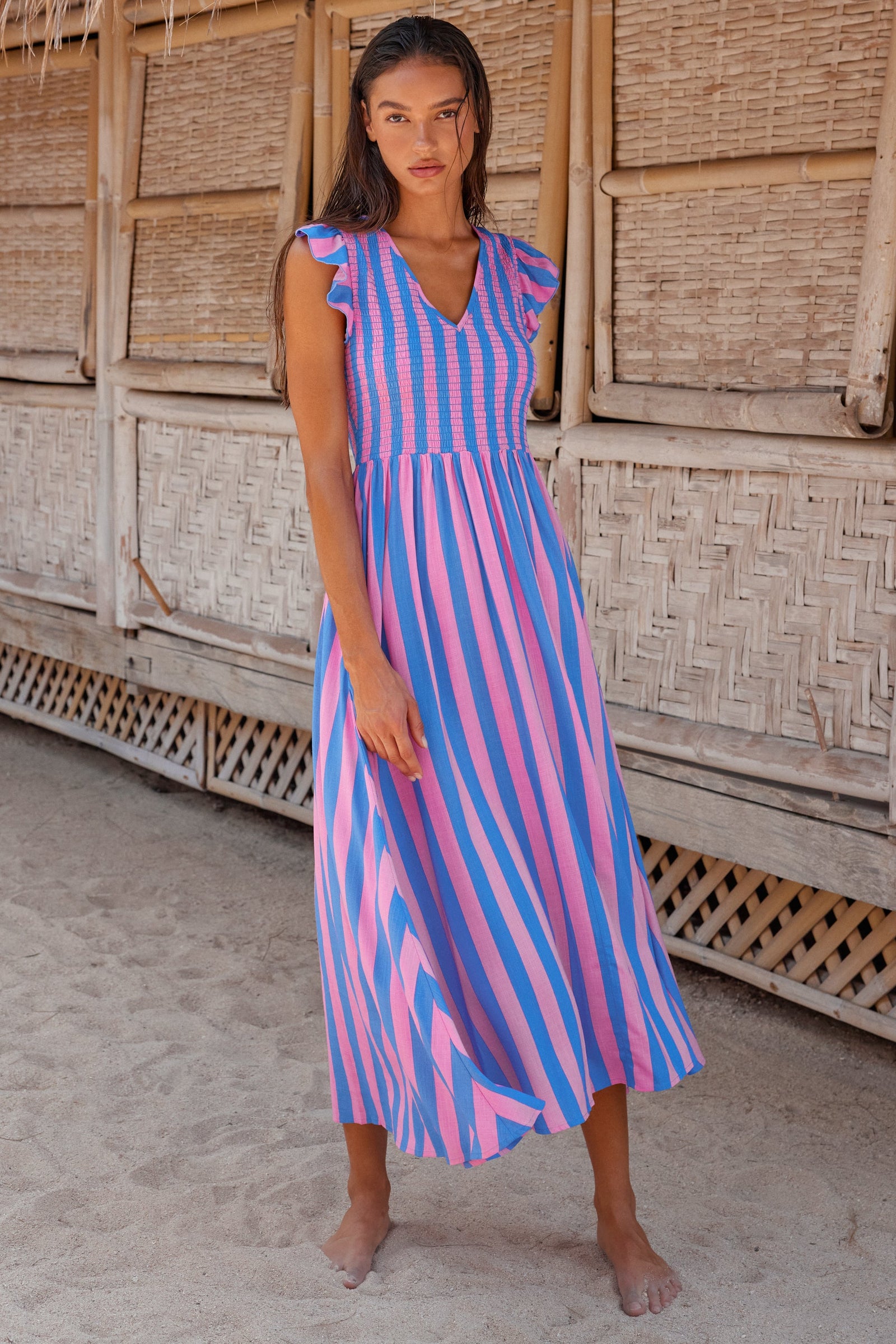 Della Dress In Gelato Stripe Mister Zimi