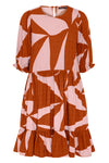 Lottie Mini Dress In Terracotta
