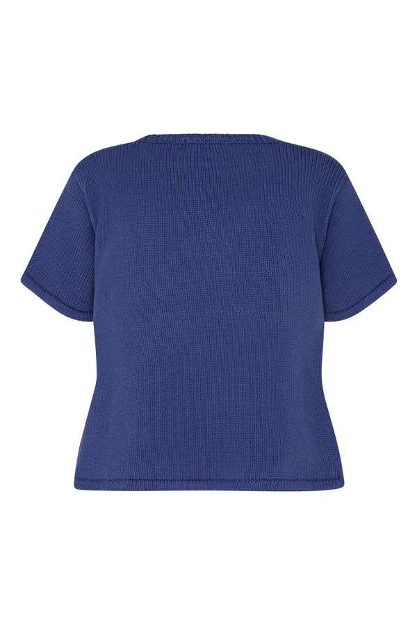 May Knit Top In Denim Blue