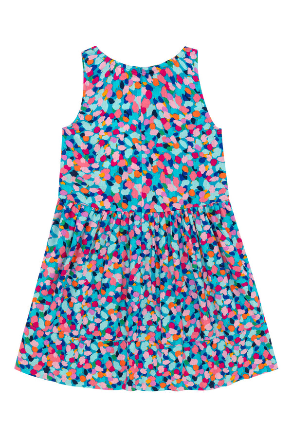 Sadie Bird Dress In Rainbow Confetti