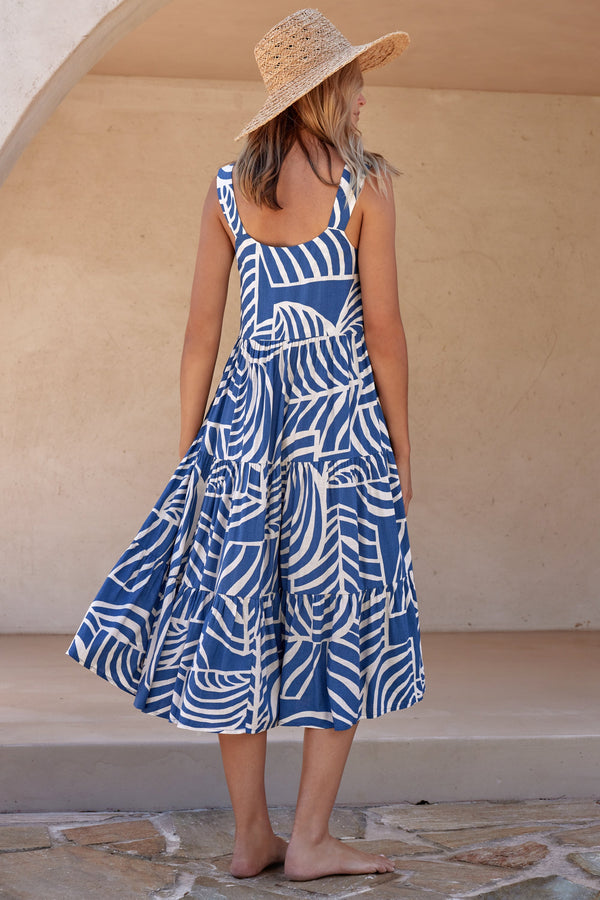 Sierra Midi Dress In Seashell