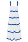 Sierra Maxi Dress In White Ric Rac
