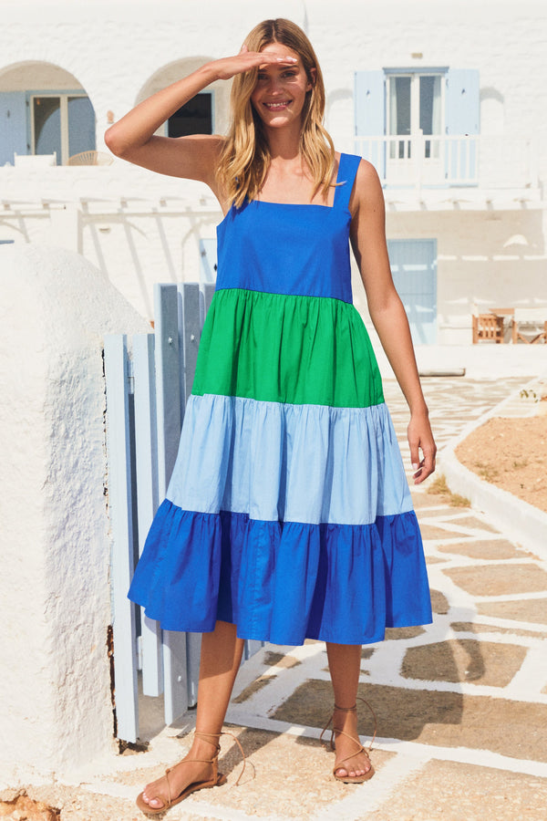 Sierra Midi Dress In Cyclades