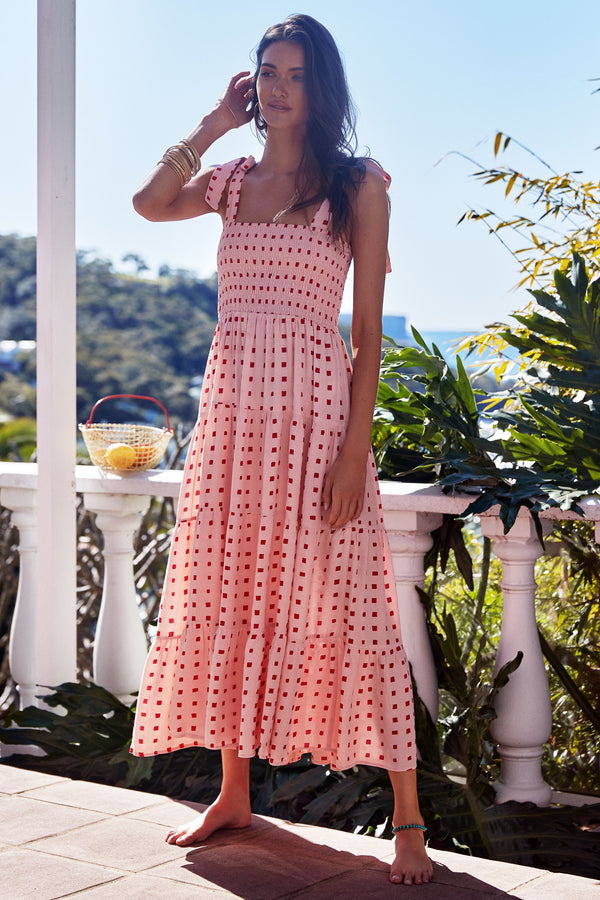 Savannah Tie Dress In Sunrise