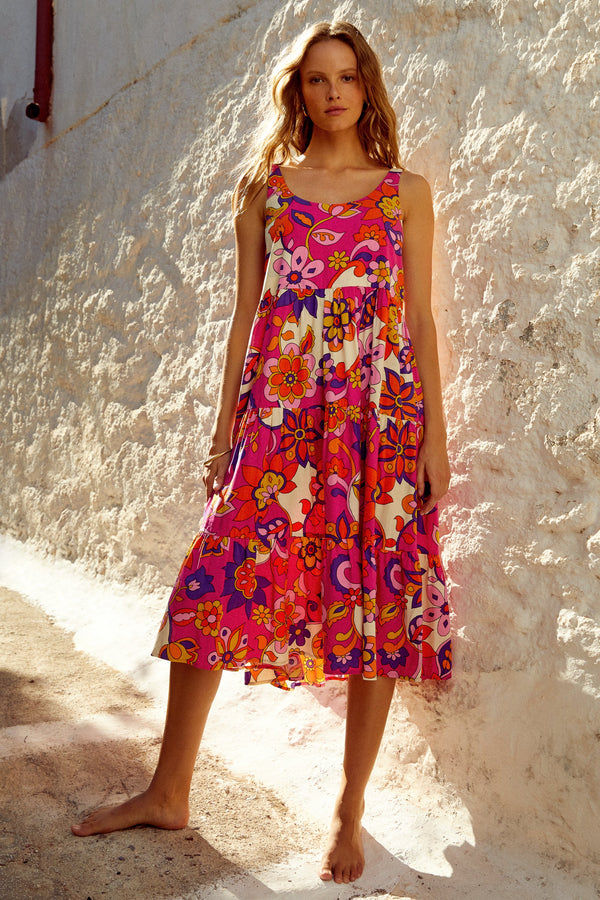 Winifred Midi Dress In Paros