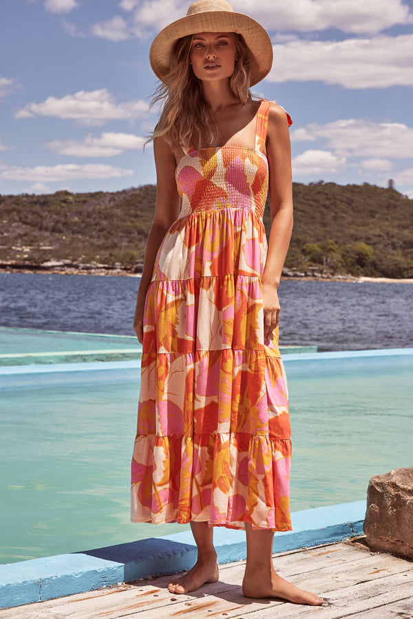 Savannah Tie Dress In Tahiti