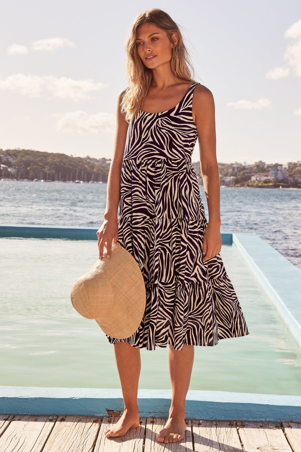 Winifred Midi Dress In St Lucia