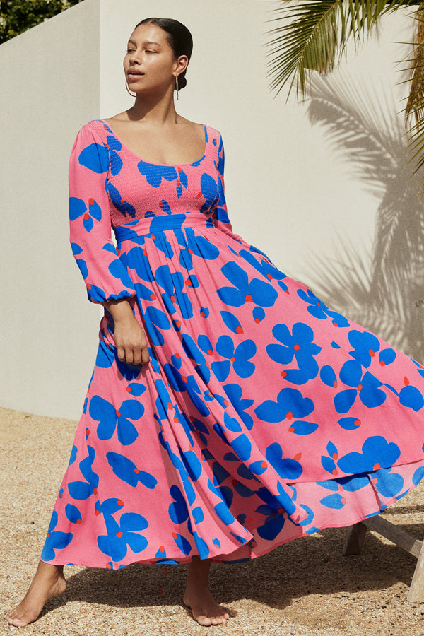 Carly Dress In Sapphire Rose