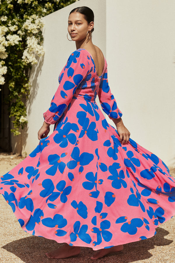 Carly Dress In Sapphire Rose