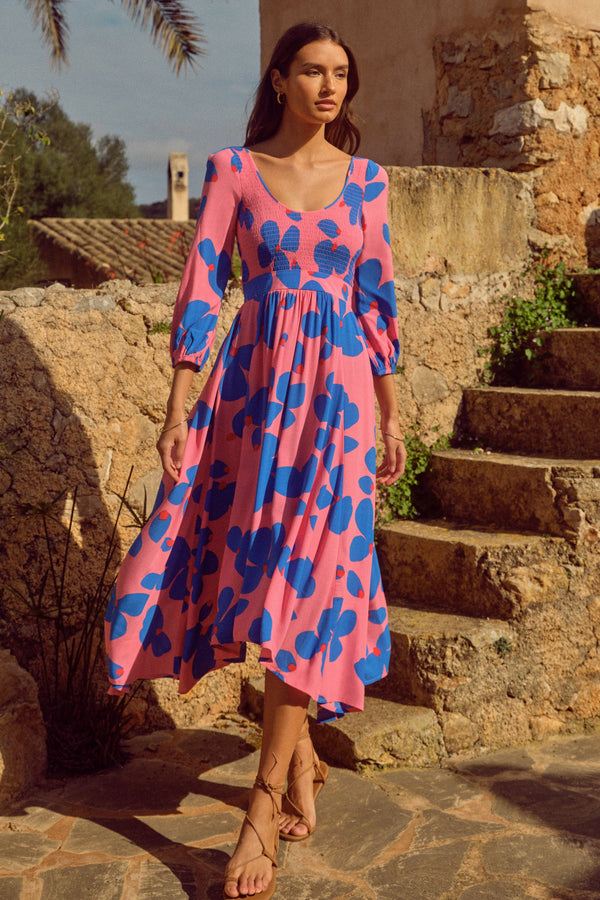 Carly Dress In Sapphire Rose