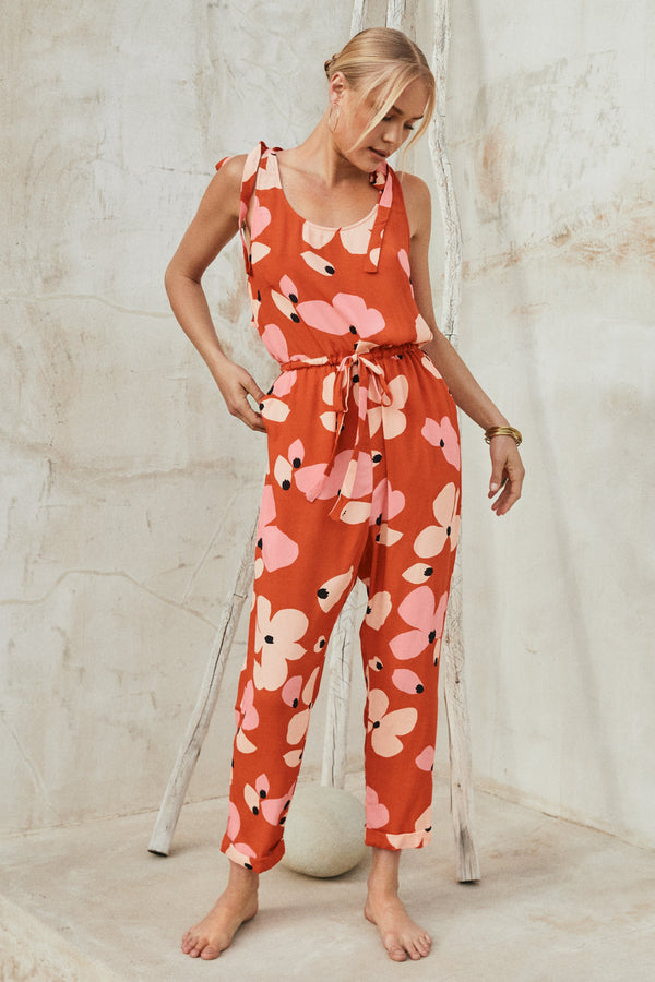 Lila Jumpsuit In Fire Bloom