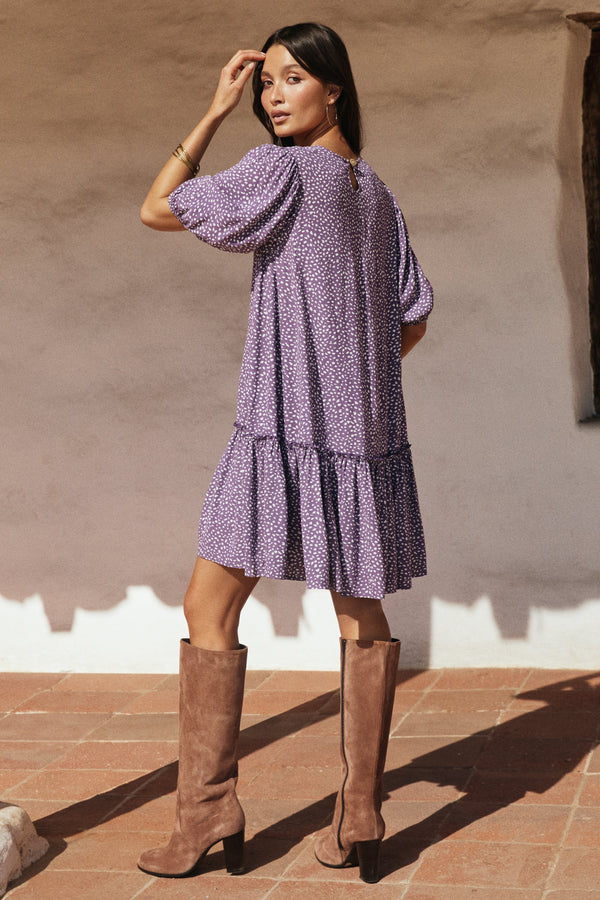 Rosa Dress In Grape Vine