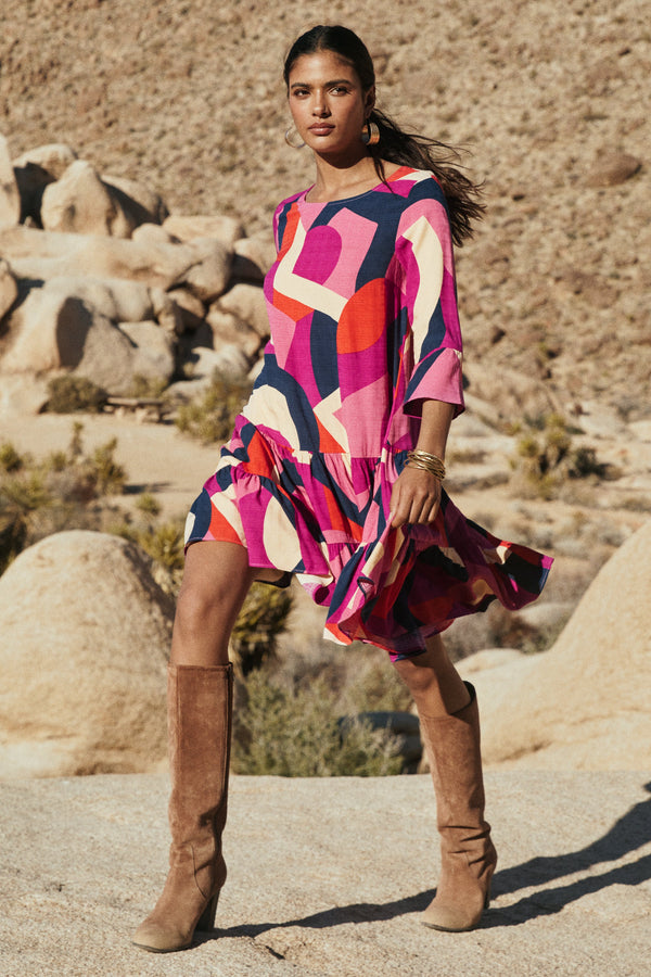 Arabella Dress In Desert Fig